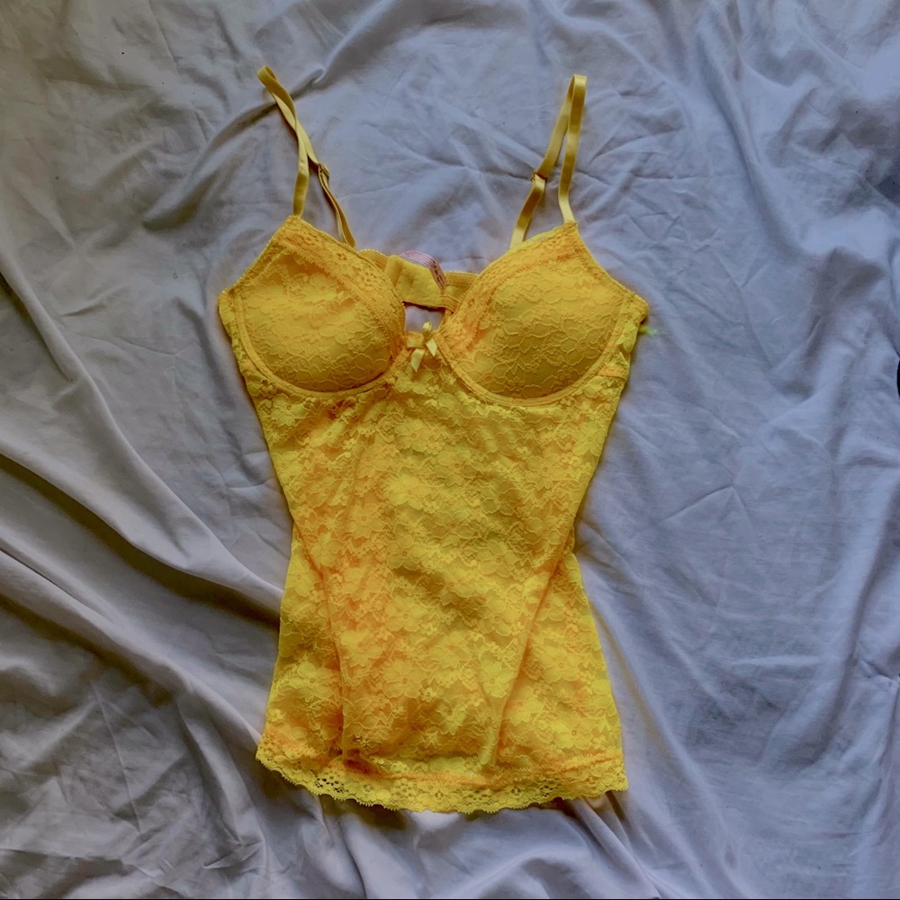 Yellow Lace Camisole 🍌
